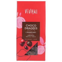 CIOCCO DRAGEES CRANBERRY VEGAN BIO 75G VIVANI