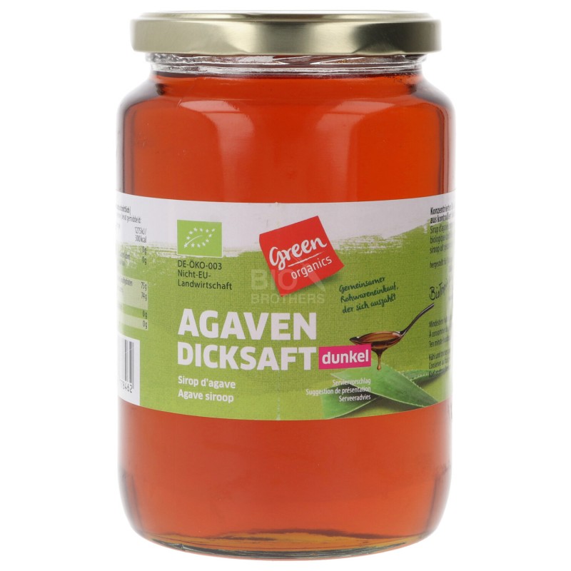 SCIROPPO AGAVE SCURO BIO VASO XXL 1KG GREEN.