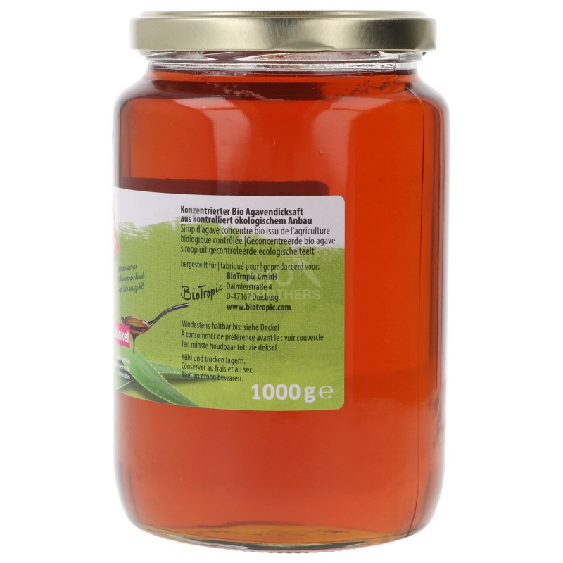 SCIROPPO AGAVE SCURO BIO VASO XXL 1KG GREEN.