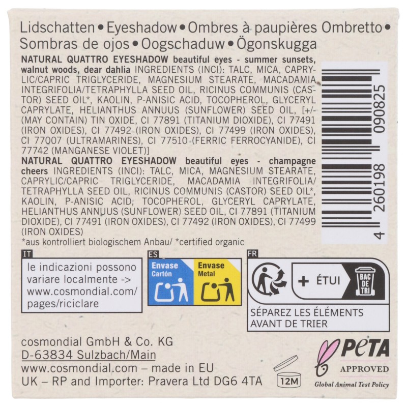 Ombretto Quattro colori Beautiful eyes