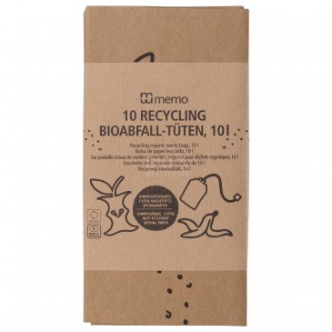 SACCHETTO COMPOSTABILE PER L'UMIDO 10PZ MEMO