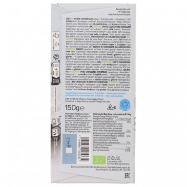 Cioccolato bianco bio in blocco per decorare dolci