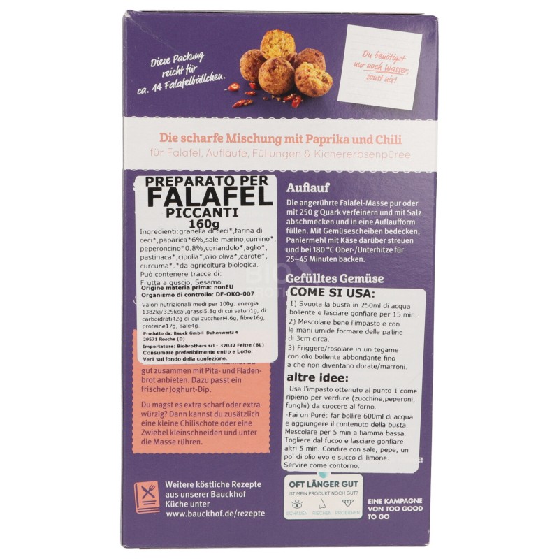 PREP.FALAFEL PICCANT.BIO 160G