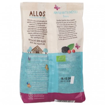 MUSLI AMARANTO FRUTTI BIO 375G ALLOS