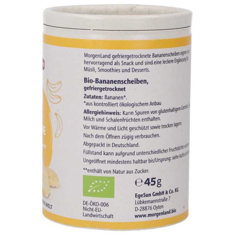 BANANA LIOFILIZZATA FETTINE BIO 45G MORGEN.