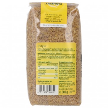 BULGUR GRANO DURO BIO 500G DAVERT
