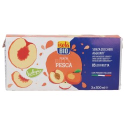 Nettare di Pesca Biologica 3 brick con cannuccia