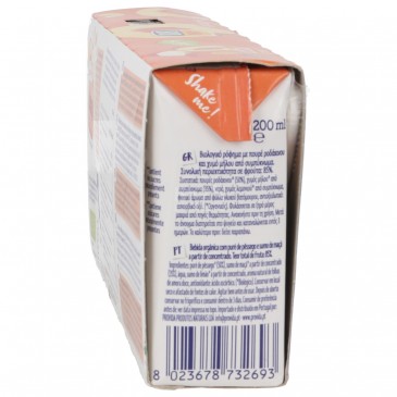 Nettare di Pesca Biologica 3 brick con cannuccia