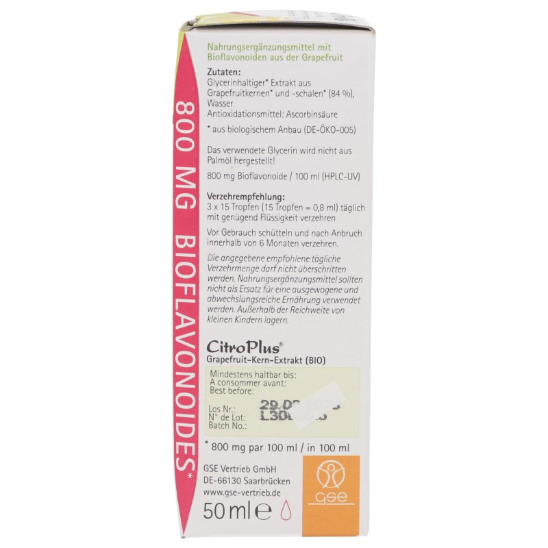 CitroPlus 800 Estratto di Semi di Pompelmo in gocce biologico