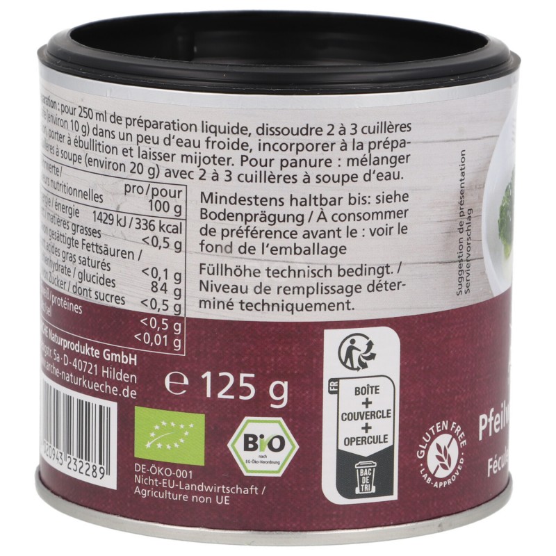 ARROWROOT FECOLA DI MARANTA BIO 125G ARCHE