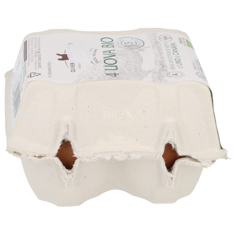 4 uova fresche bio di gallina ricche di omega-3