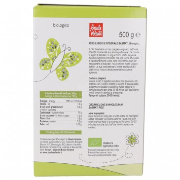 RISO INT. BASMATI BIO 500GR BAULE 