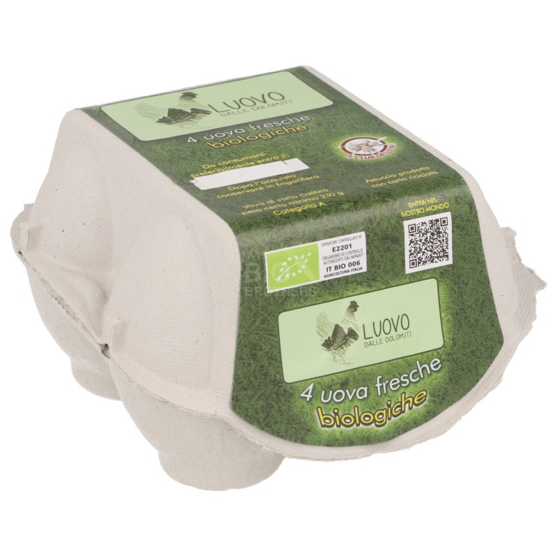 4 Uova fresche biologiche di gallina