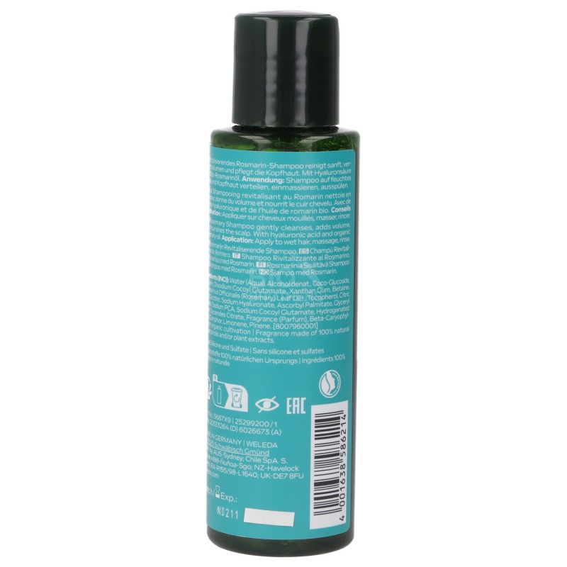 SHAMPOO RIVITAL. ROSMARINO 100ML WELEDA