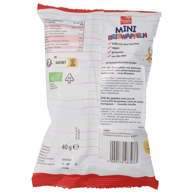 Mini Gallette di Riso Multifrutti snack biologiche