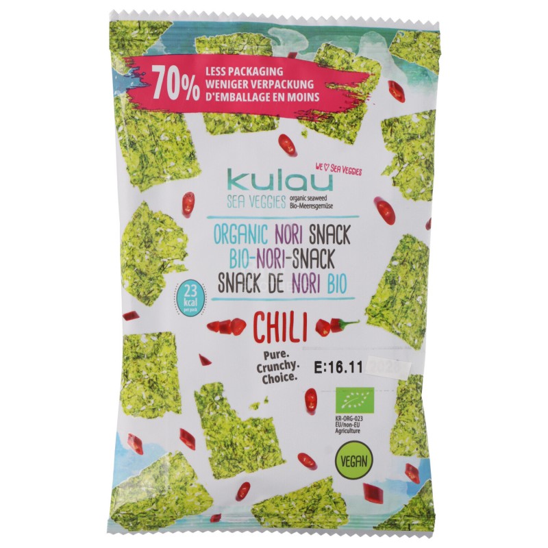 Nori Chili Snack di alghe biologico