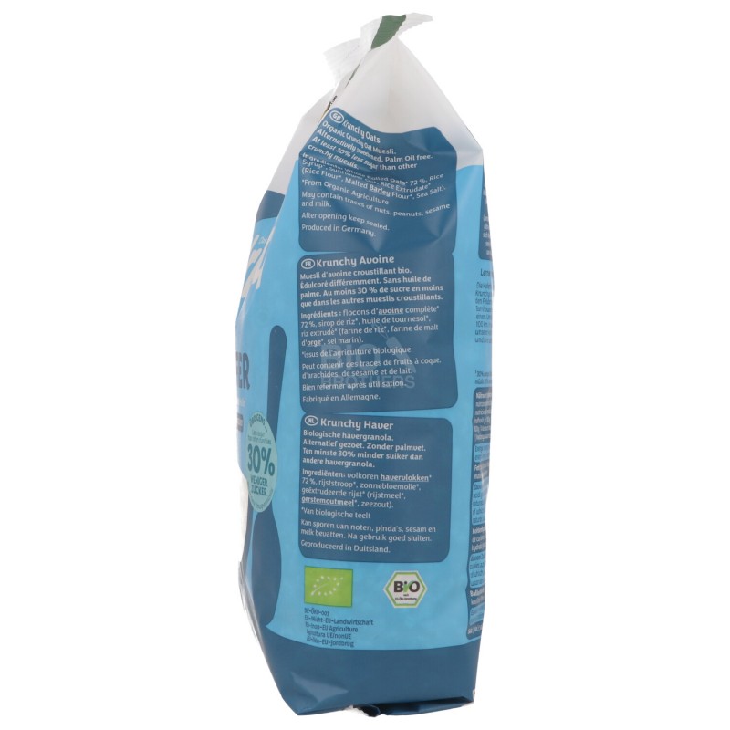 KRUNCHY AVENA -30%ZUCCHERI BIO 625G BARN.