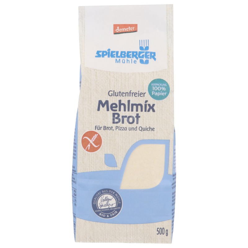FARINA MIX PANE NERO S/GLUT DEMETER 500G SPIEL.
