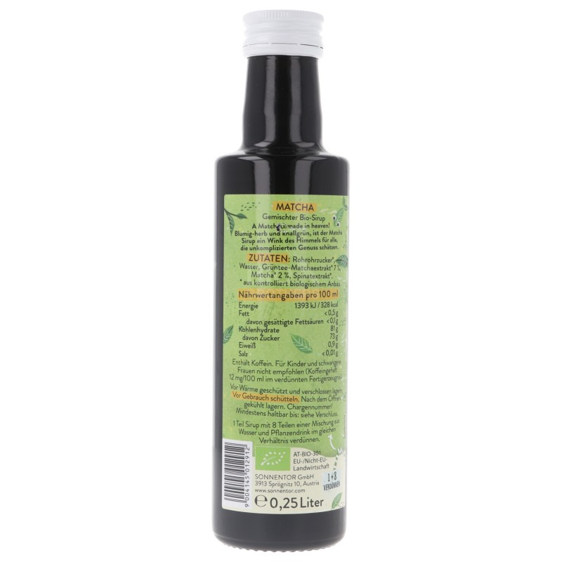 SCIROPPO MATCHA BIO 250ML SNN