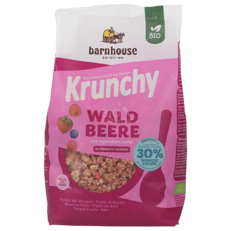KRUNCHY FRUTT.BOSCO -30%ZUCCHERI BIO 500G BARNH.
