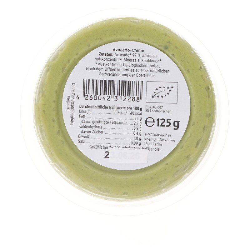 GUACAMOLE VASCHETTA BIO 125G BIO.COMP.