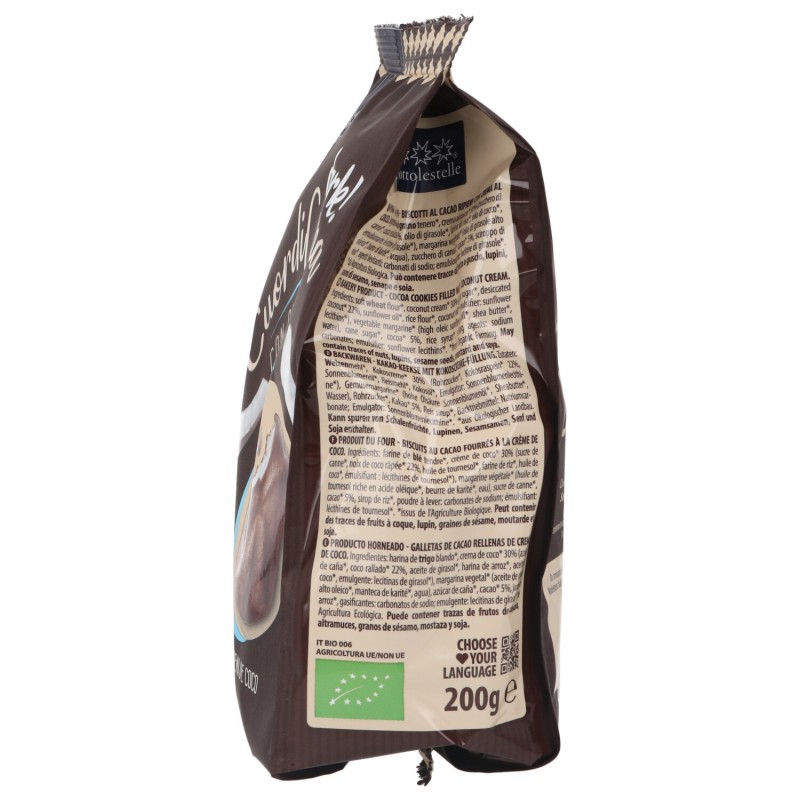CUOR DI CREMA DARK COCCO BIO 200G SLS
