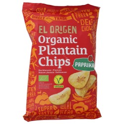 CHIPS PLATANO PAPRIKA VEGAN BIO 80G EL ORIG.