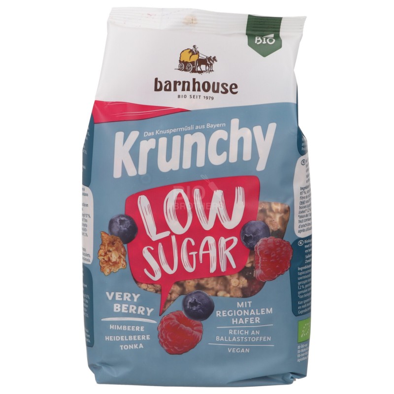 KRUNCHY LOW SUGAR VERY BERRY BIO 375G BARNH.