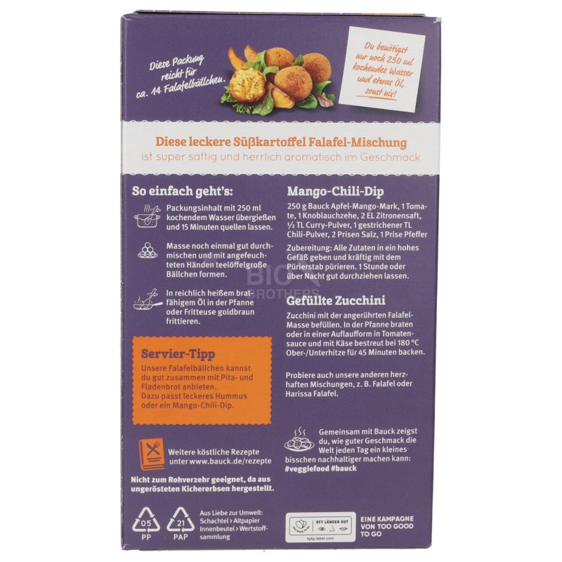 PREP.PER FALAFEL BATATA BIO 160G BAUCK