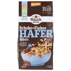 MUSLI % FLAKES CIOCCO. S/GLUT.BIO 425G BAUCK