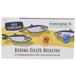 Filetti di Aringa Affumicata in scatola con Olio Bio