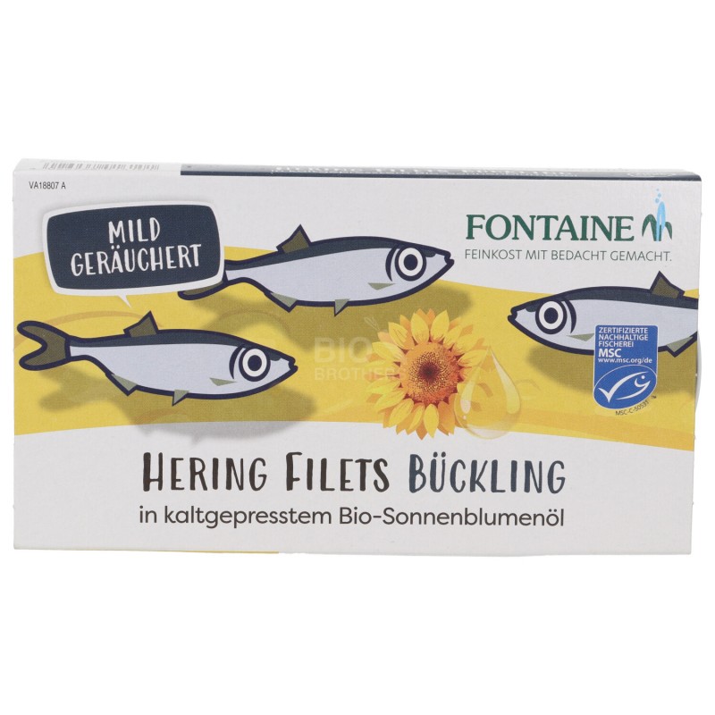 Filetti di Aringa Affumicata in scatola con Olio Bio