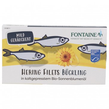 Filetti di Aringa Affumicata in scatola con Olio Bio