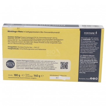 Filetti di Aringa Affumicata in scatola con Olio Bio