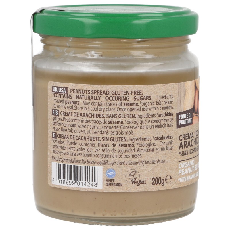 Crema di arachidi senza zuccheri aggiunti