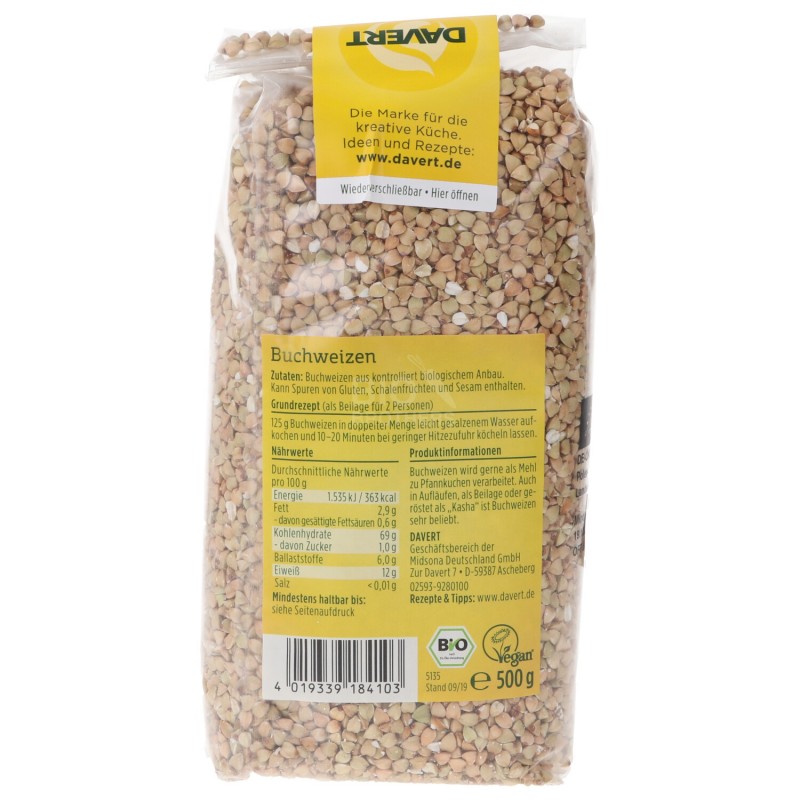GRANO SARACENO BIO EUROPEO 500G DAVERT