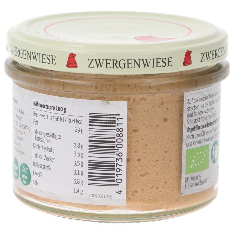 SALSA PATE' MELANZANE S/GLUT BIO 180G ZWERG.