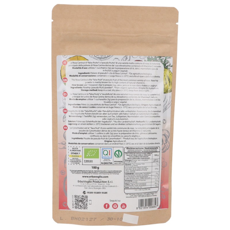 ROSA CANINA PLV BIO 100G ERBAV.
