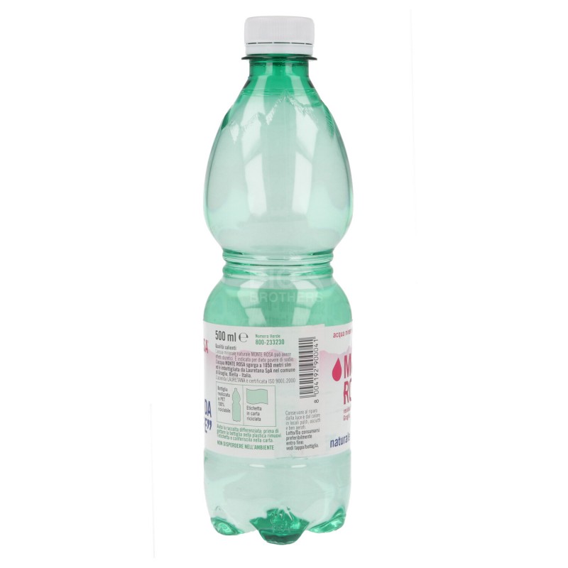 Bottiglietta pet acqua naturale monte rosa