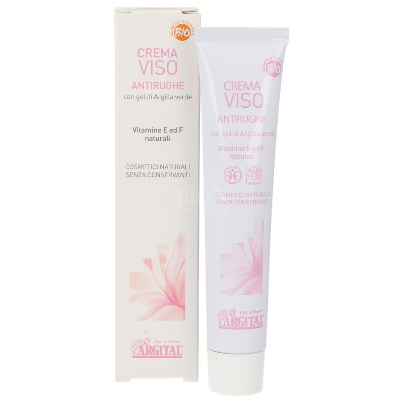 Crema antirughe con gel di argilla verde
