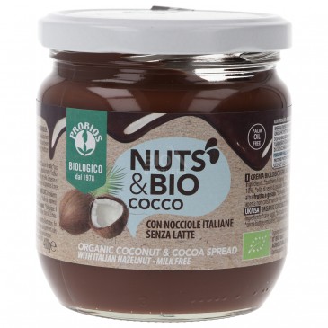 Crema bio con cocco nocciole e cacao Crema bio con cocco nocciole e cacao