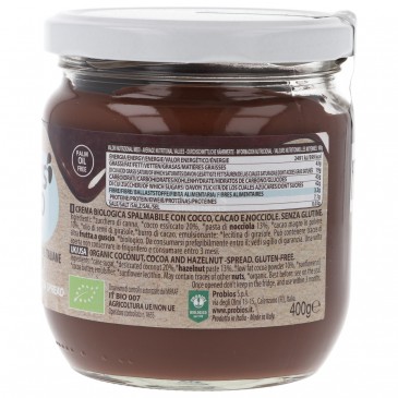 Crema bio con cocco nocciole e cacao Crema bio con cocco nocciole e cacao