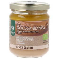 La golosa bianca, crema  bio con latte e nocciole