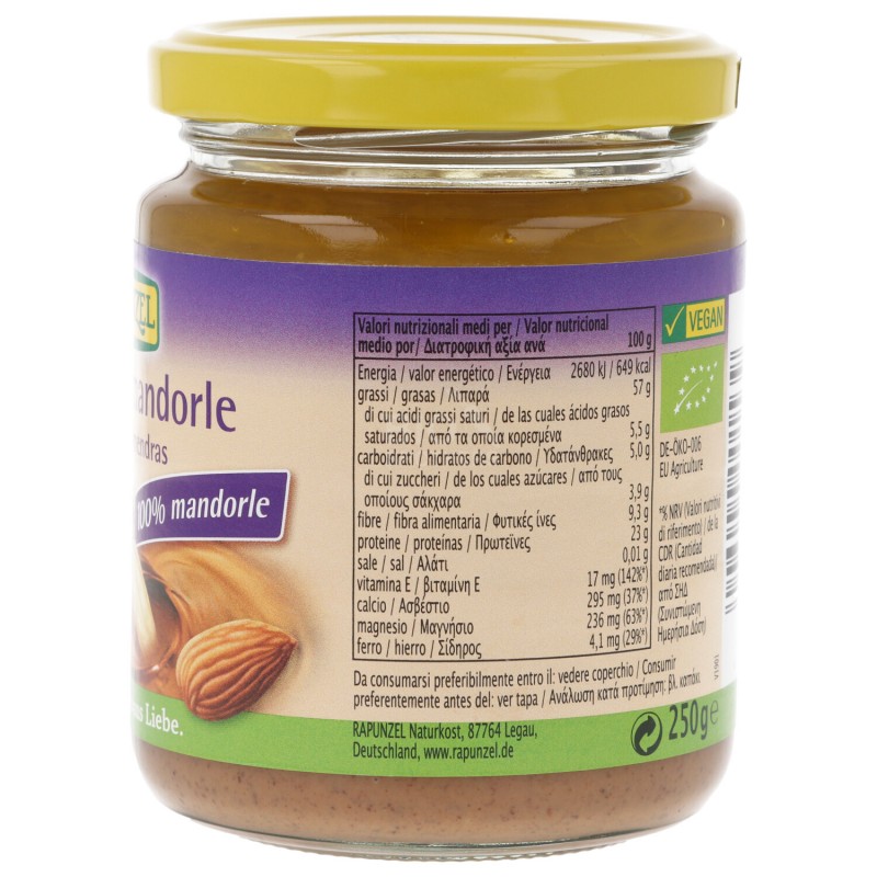 Crema di mandorle biologica