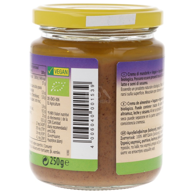 Crema di mandorle biologica