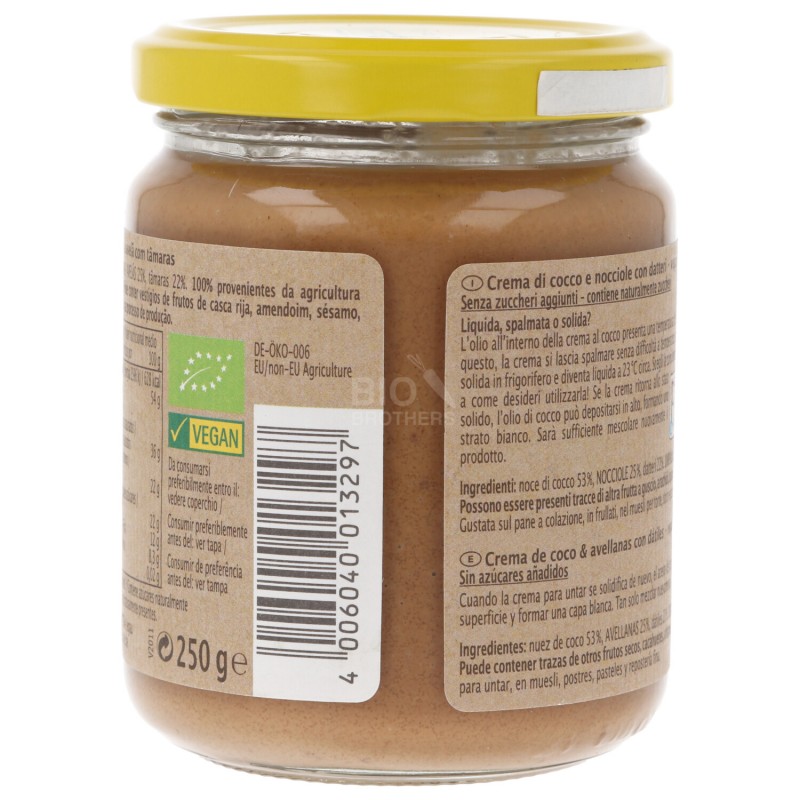 Crema vegana cocco e nocciole