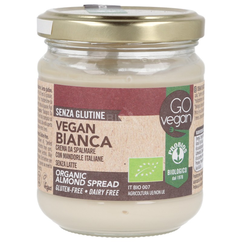 Bianca, crema vegan da spalmare alle mandorle