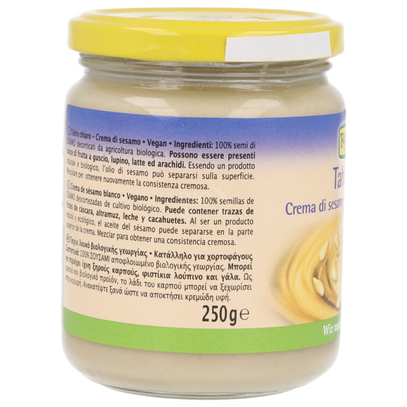 Tahin chiaro, crema di sesamo bio decorticato