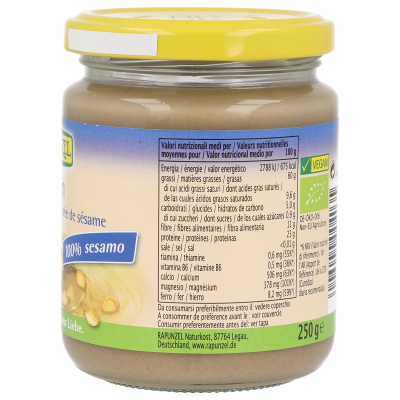 Tahin, crema bio di sesamo