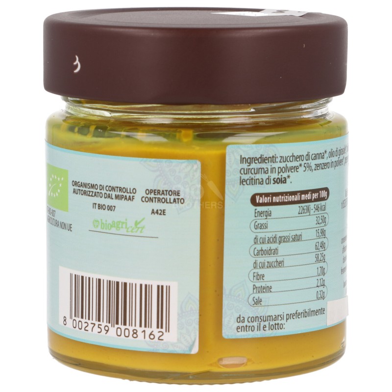 Golden yoga, crema vegana dolce alla curcuma